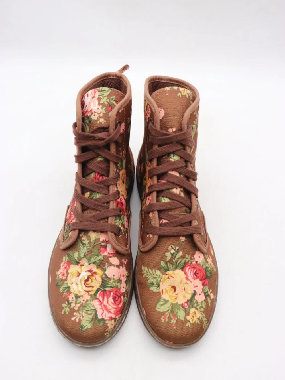 Doc Dr Martens Shoreditch Women’s Size 8 AirWare Floral Canvas Lace Up Boots